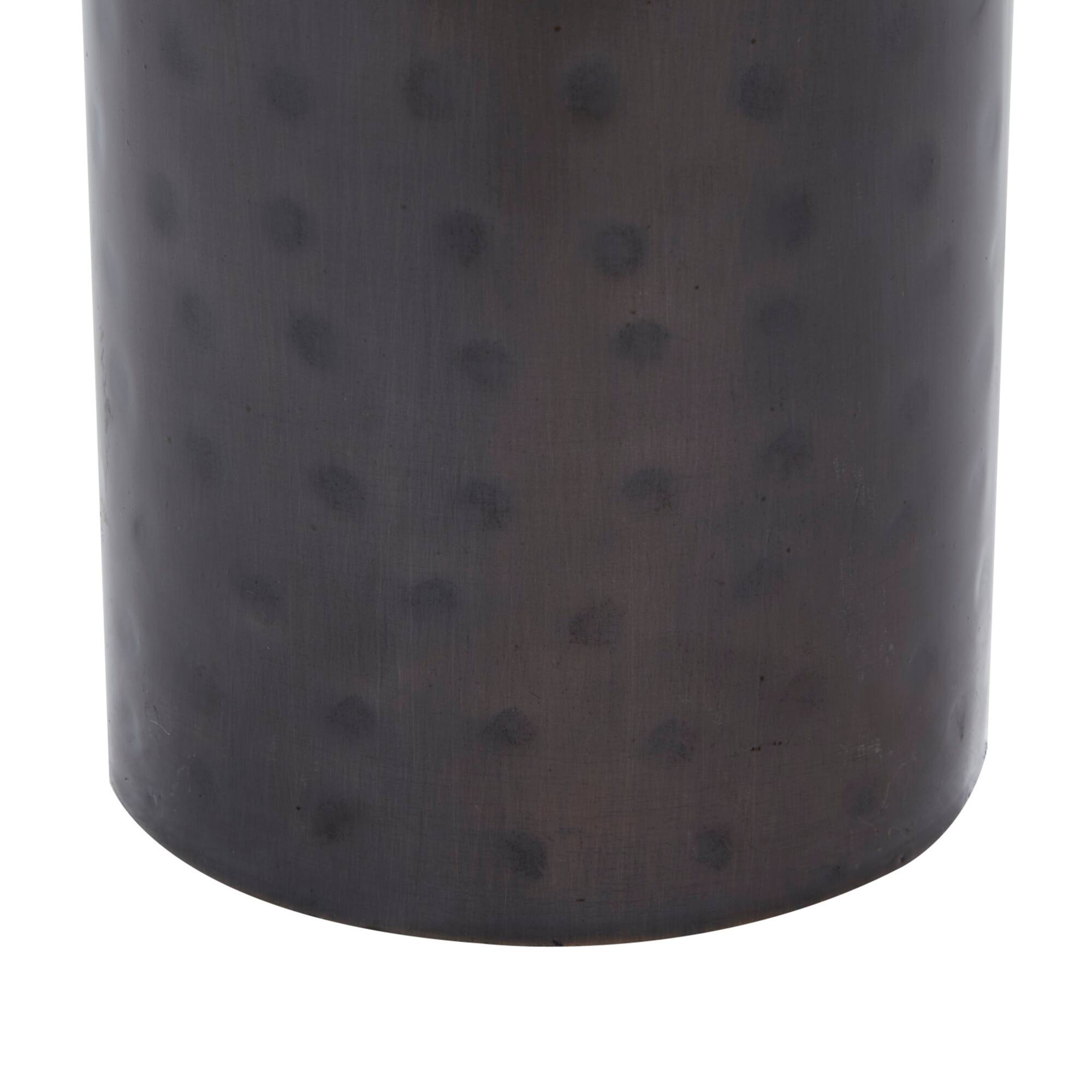 Metal Industrial 3 Piece Pillar Candle Holder Set